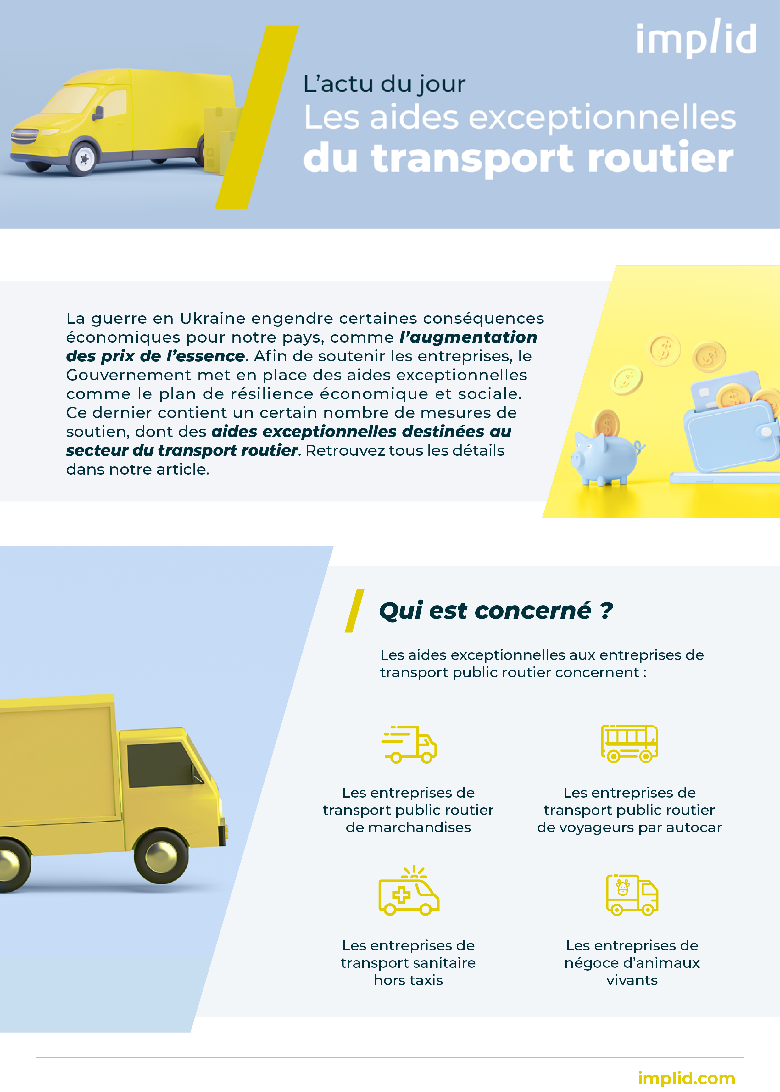 Mesures de soutien pour les entreprises de transports | implid